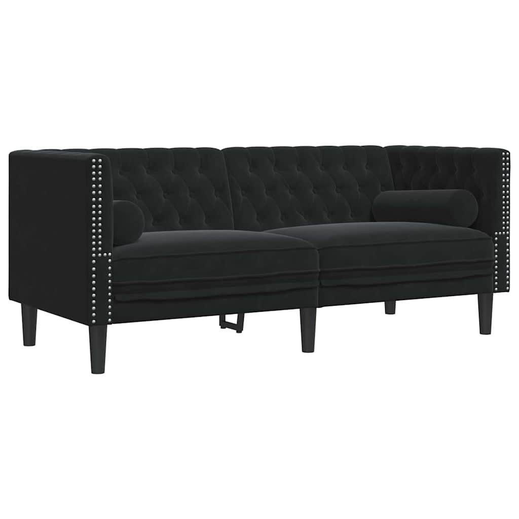 vidaXL Sofa Sofa Schwarz 174 x 74,5 x 70,5 cm Samt, 1 Teile