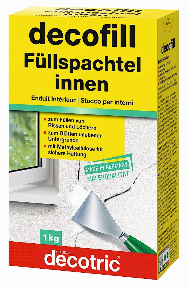 decotric® Spachtelmasse decofill 1kg Füllspachtel innen Gipsspachtelmasse, günstig online kaufen