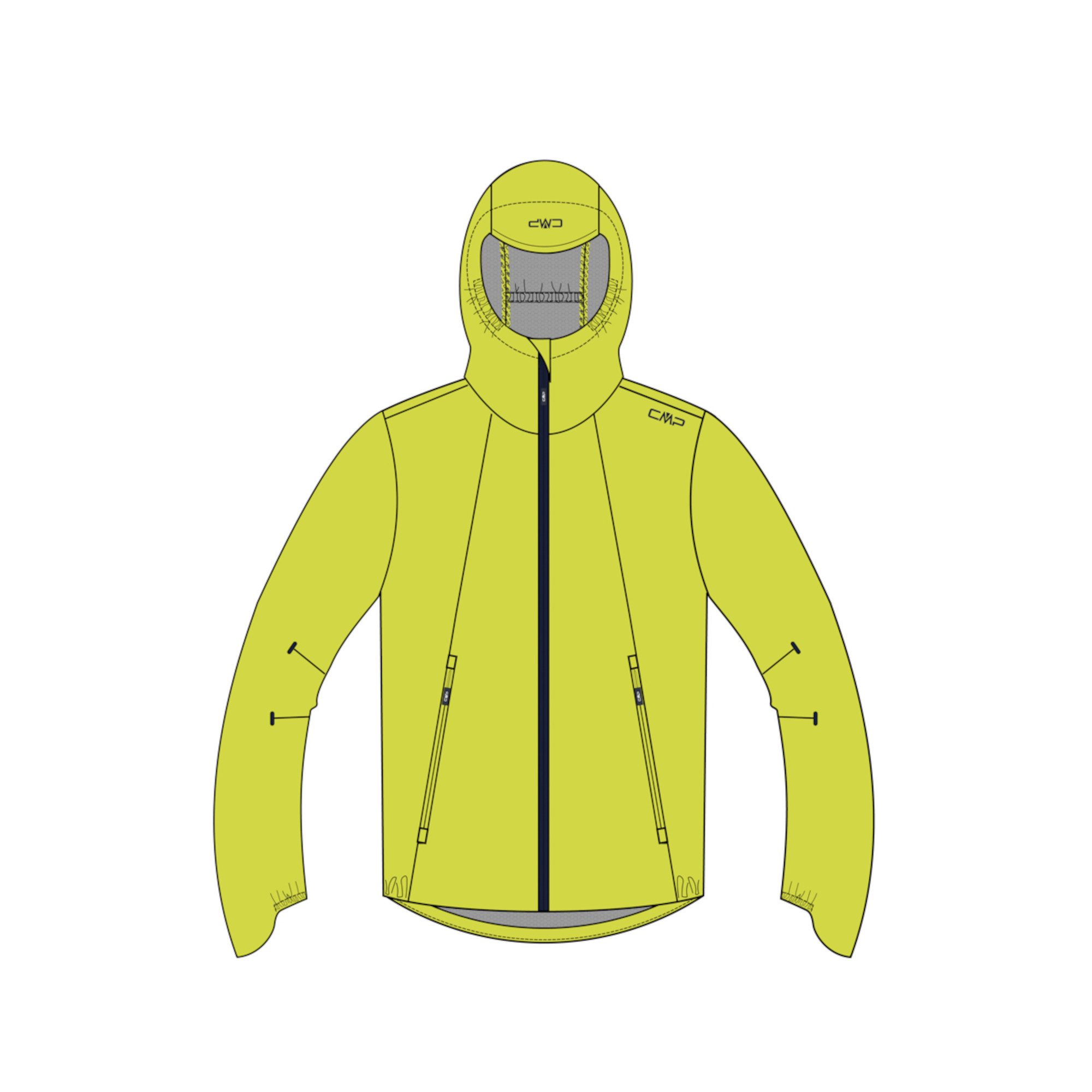 Regenjacke CMP Herren Regenjacke Man Jacket Fix Hood 34Z6557