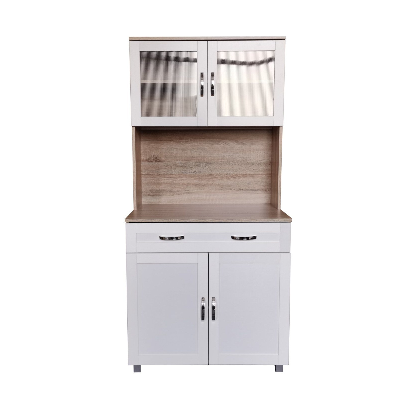 HTI-Line Hochschrank Küchenbuffet Blanca (1-St) Küchenschrank Hochschrank Sonoma Weiß