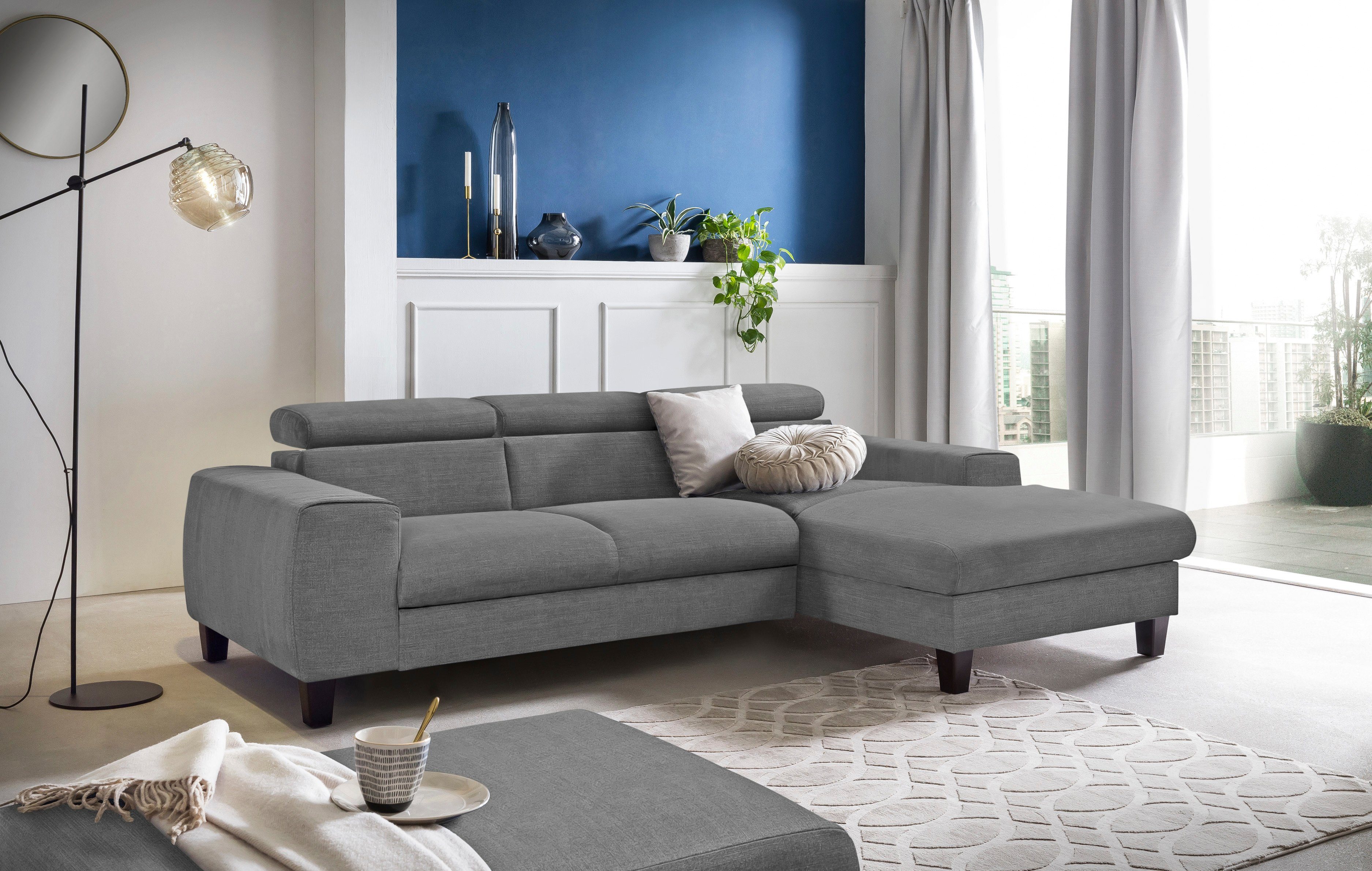 COTTA Ecksofa Morven L-Form mit Kopfteilverstellung, günstig online kaufen