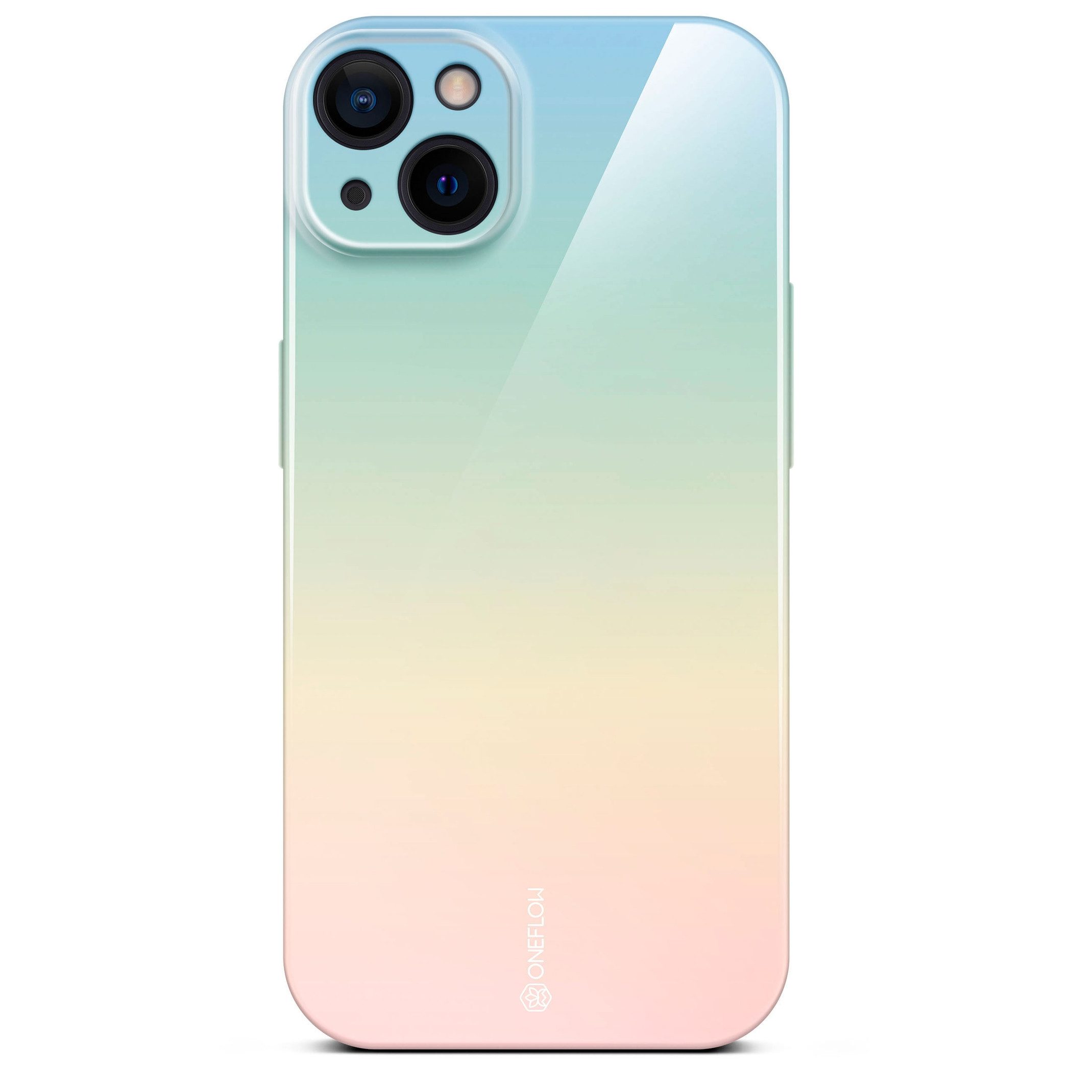 ONEFLOW Handyhülle für iPhone 15 Splash Cover Bunt Regenbogen 6,1 Zoll, Hülle mit Design Muster Designer Case Kameraschutz Handy Schutzhülle