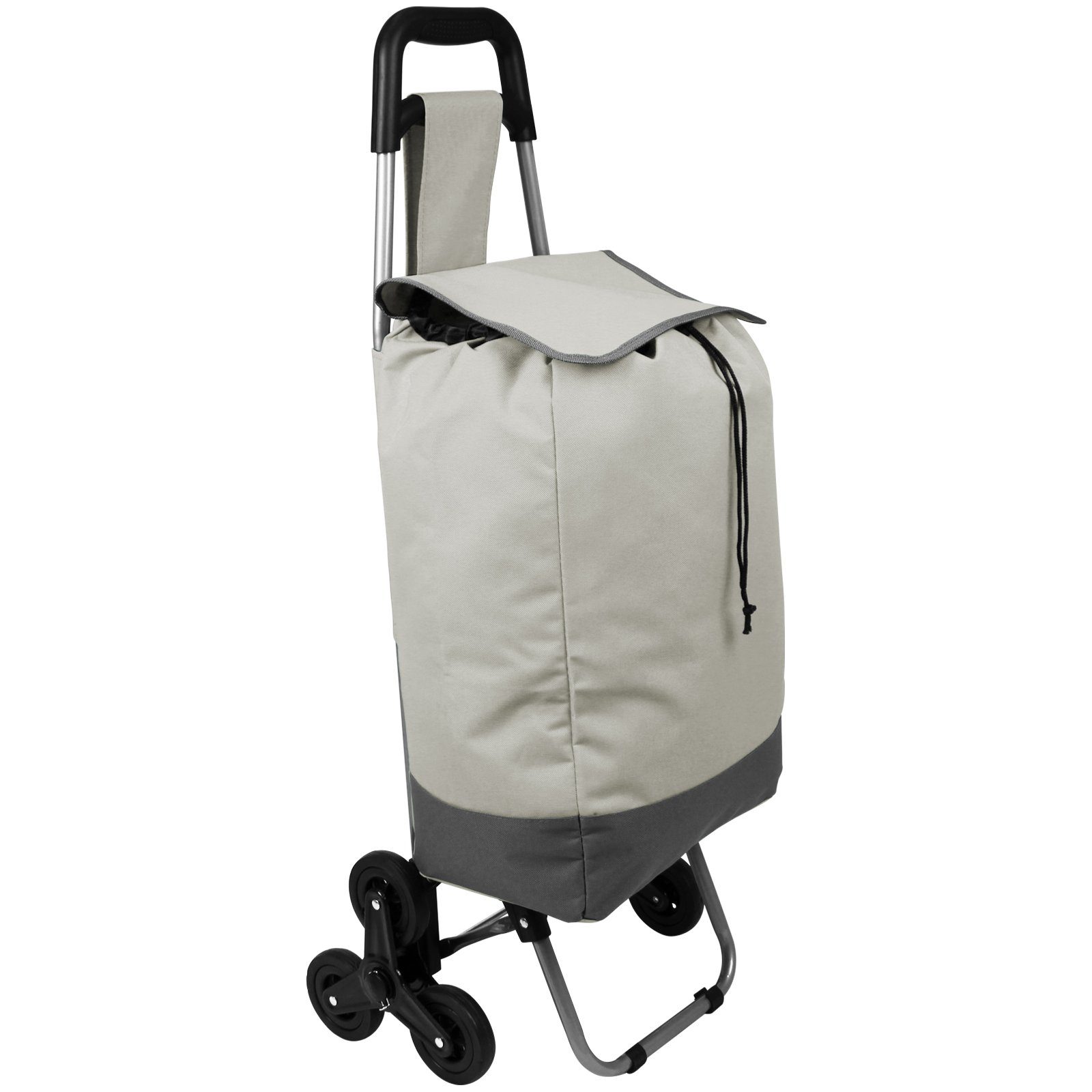 Koopman Trolley Einkaufs-Trolley 30 Liter mit Farbwahl, Treppensteigerrollen mit 3-Räder-Design Rollen, Shoppingtasche Trolly Grau Blau Grün