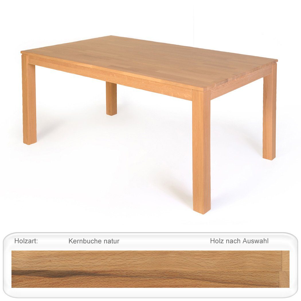 Kunstleder Essgruppe Tisch massiv Kernbuche Kato Karlo Tischgruppe, 5-tlg), Spar-Set, cm + 160(210)x90 (komplette Stühle fango expendio 1XL,