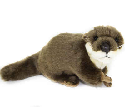 Teddys Rothenburg Kuscheltier Kuscheltier Otterbaby dunkelbraun klein 24 cm Uni-Toys Plüschotter, kuschelweicher Plüsch
