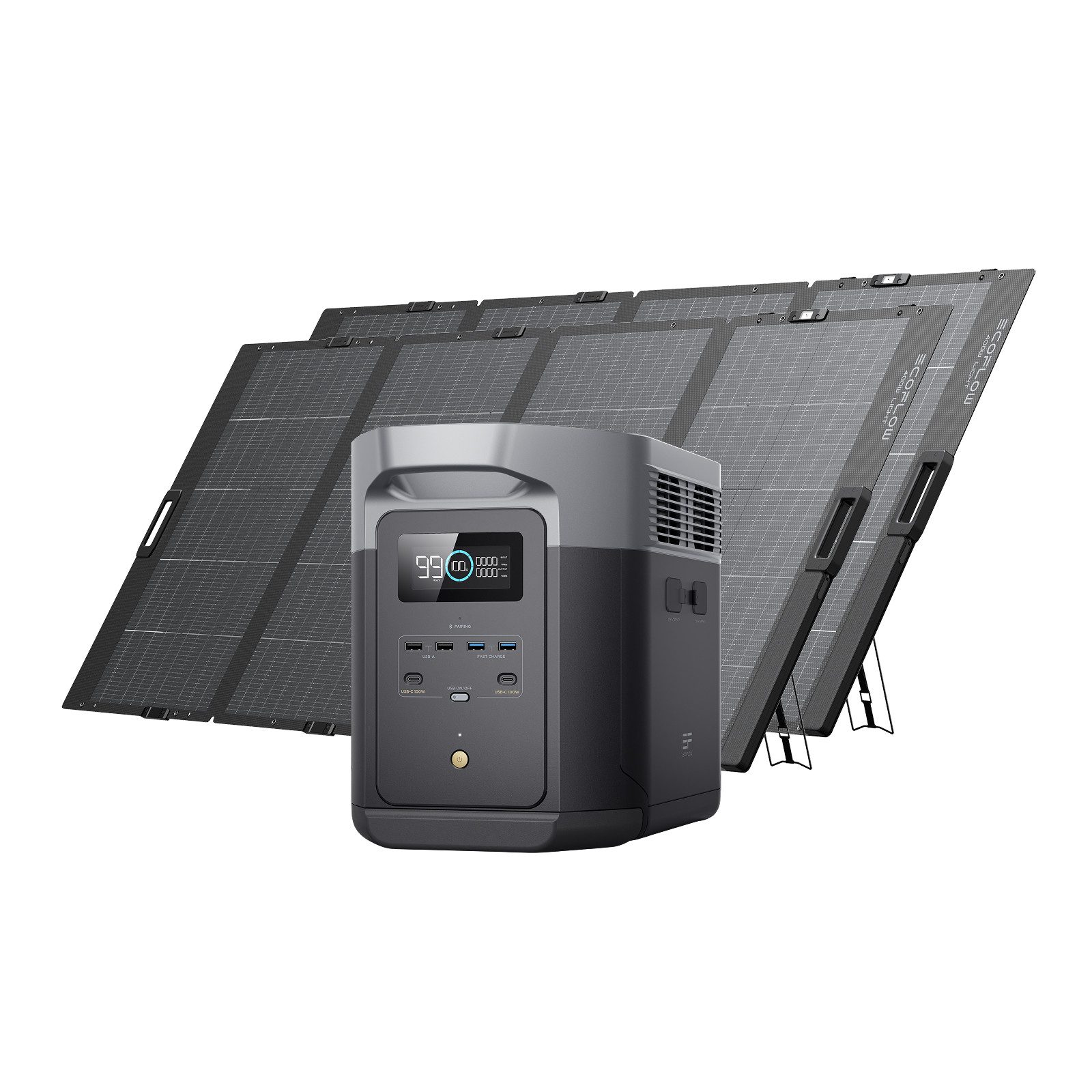 Ecoflow EcoFlow DELTA 2 Max Powerstation 2048Wh mit zwei 400W Solarpanel Powerstation