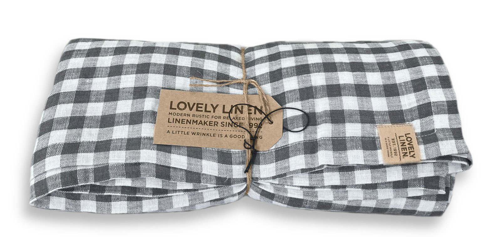 Lovely Linen Tischdecke Linen Misty Tischdecke Leinen square dark grey 145x250cm (1 Stück), MISTY 145X250 SQUARE DARK GREY W:20 D:37 H:7