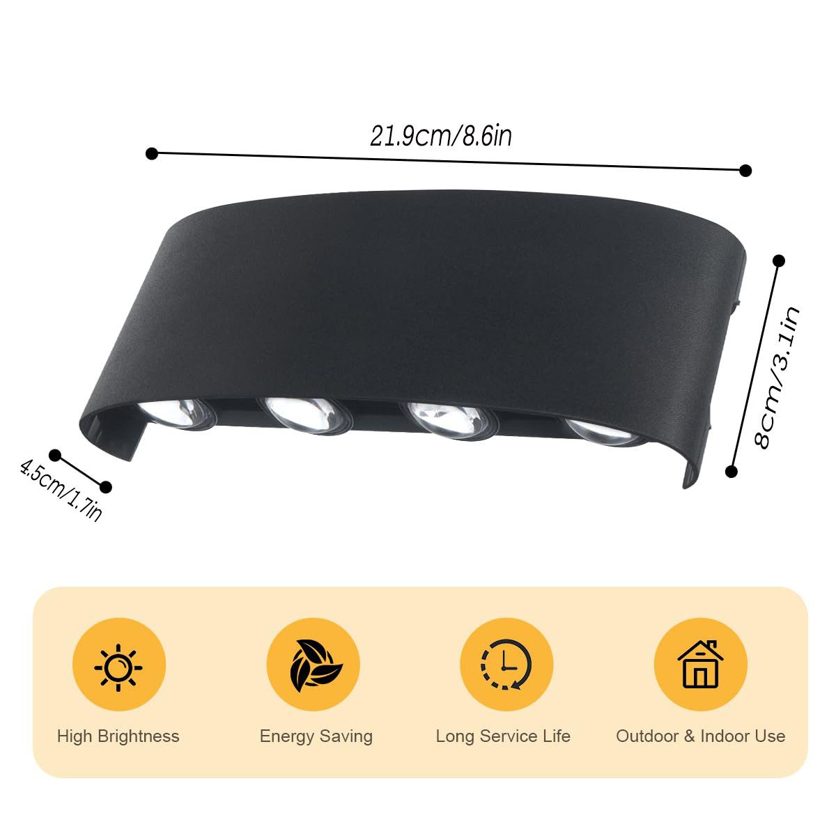 ZEUOPQ Wandleuchte Aussen Wandlampe 8W LED günstig online kaufen