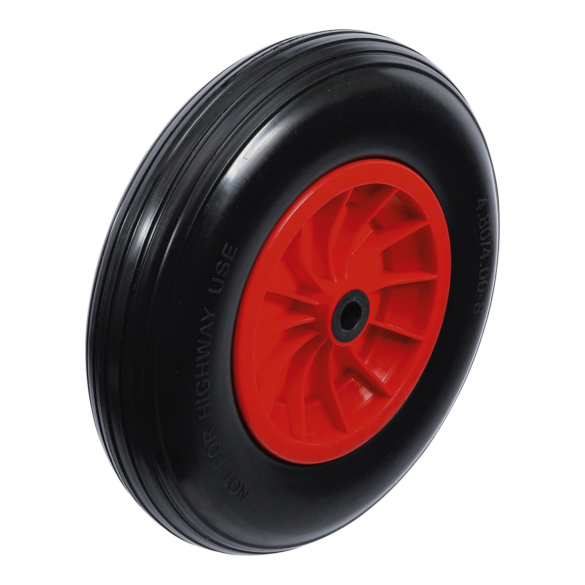 BGS Lenkrolle BGS Do it yourself Schubkarrenrad PU, rot/schwarz 400 mm