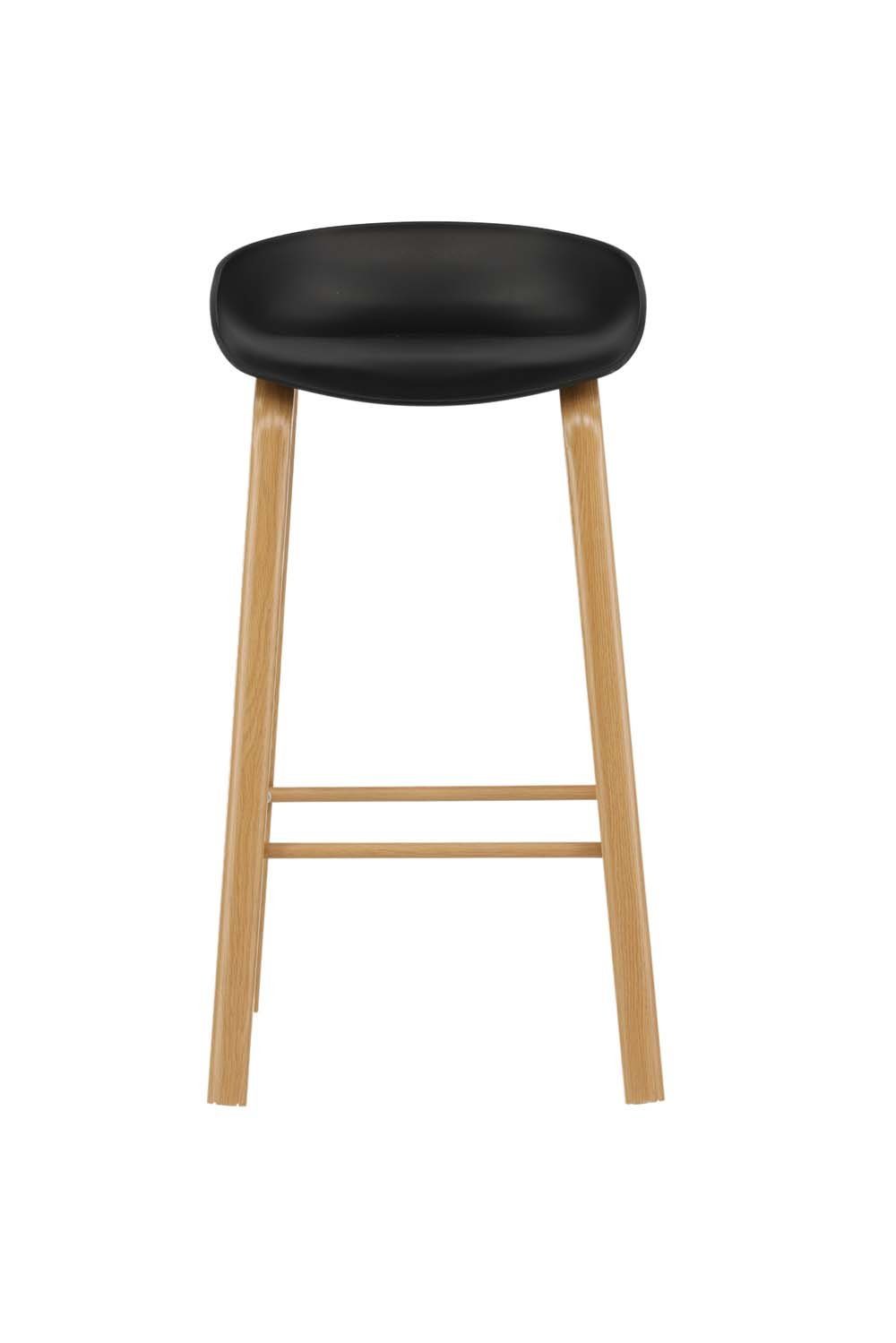 Barhocker 2er Set Decatur Barhocker schwarz, Eiche dekor.