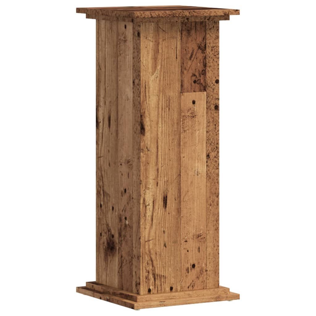 vidaXL Blumenständer Pflanzenständer Altholz-Optik 33x33x80 cm Holzwerkstoff (1 St)