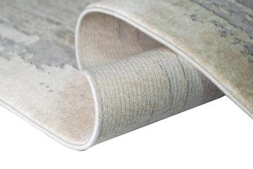 Wollteppich Wollteppich Designerteppich Teppich abstrakt aus Naturfasern in beige grau, Teppich-Traum, rechteckig, Höhe: 7 mm, Wollteppich