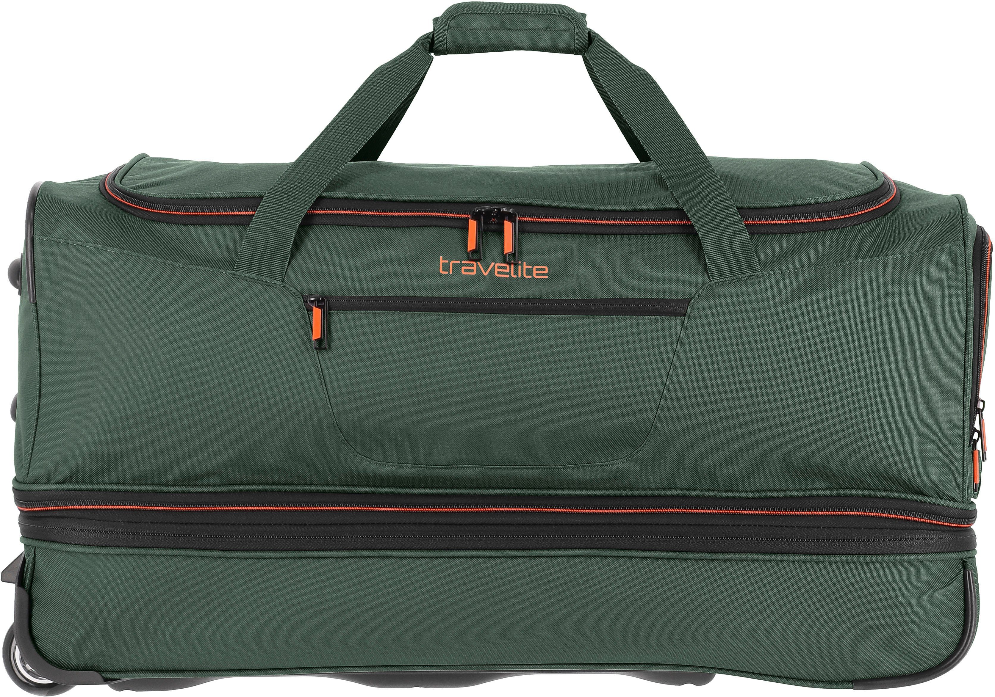 travelite Reisetasche Basics, 70 cm, dunkelgrün, mit Rollen