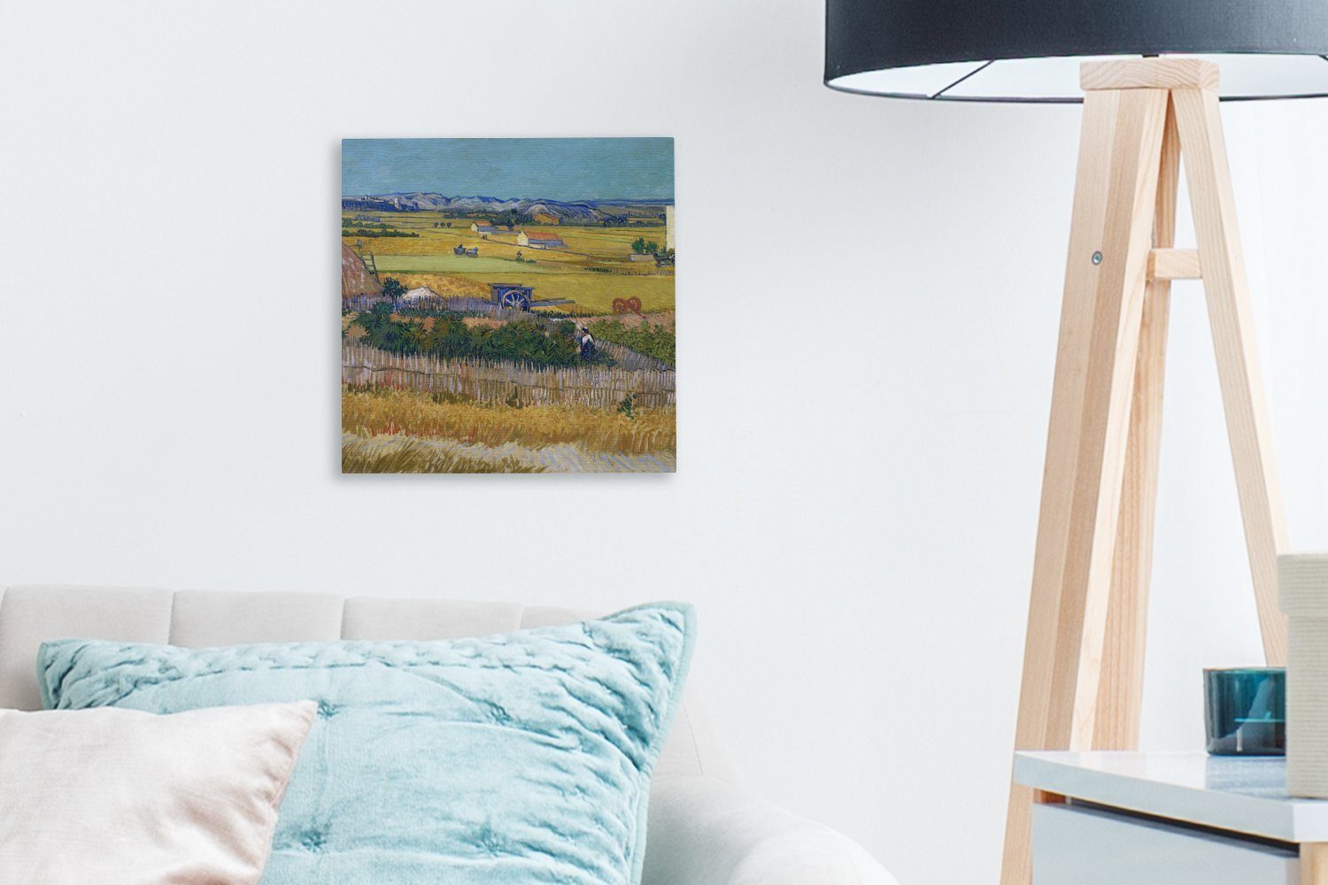 Leinwand - Leinwandbild Ernte Wohnzimmer Bilder (1 Schlafzimmer bunt für St), Vincent Gogh, OneMillionCanvasses® Die van