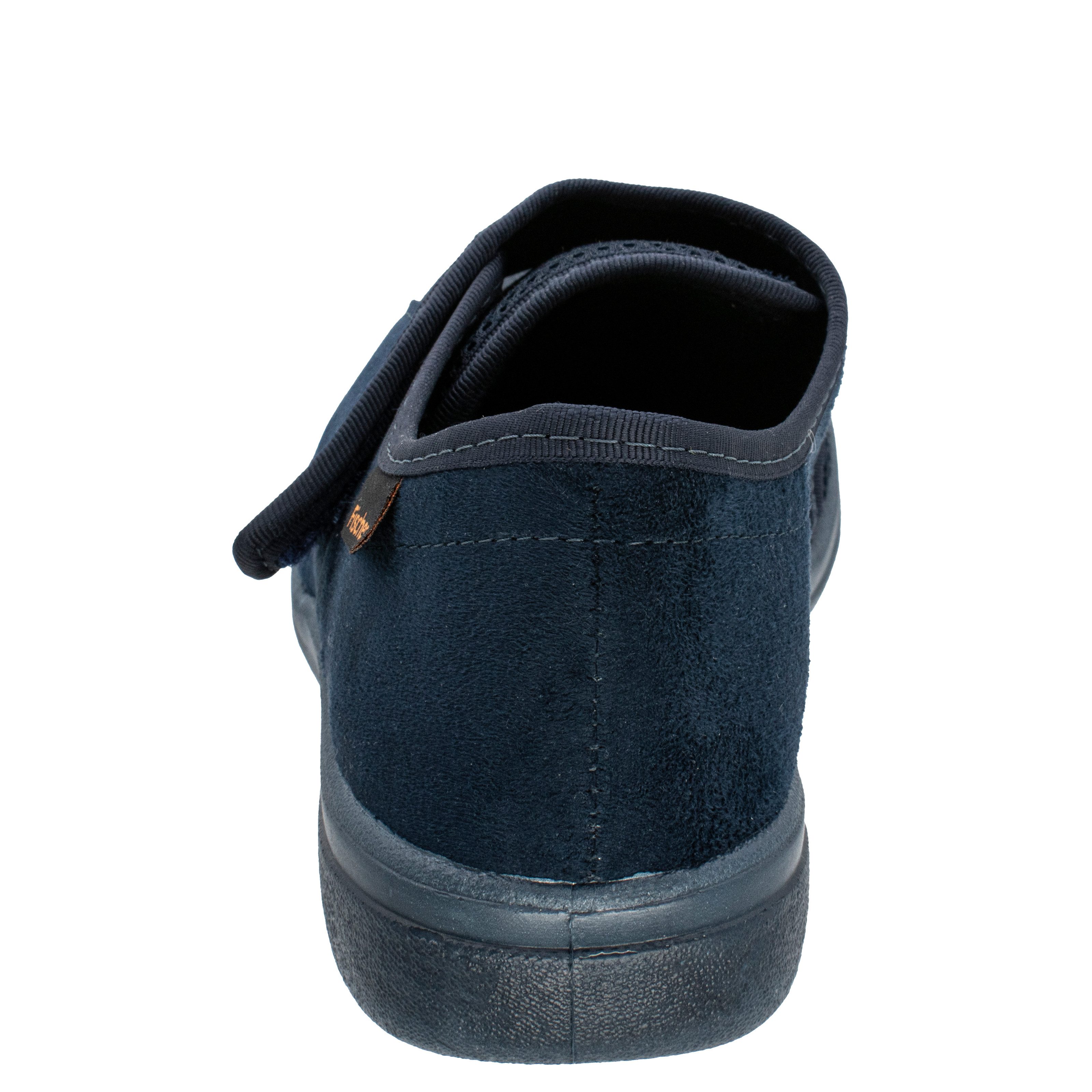 Fischer-Markenschuh Bad Wiessee Hausschuh aus Mesh/Velour, Frotteefutter, Einlegesohle herausnehmbar, Weite L