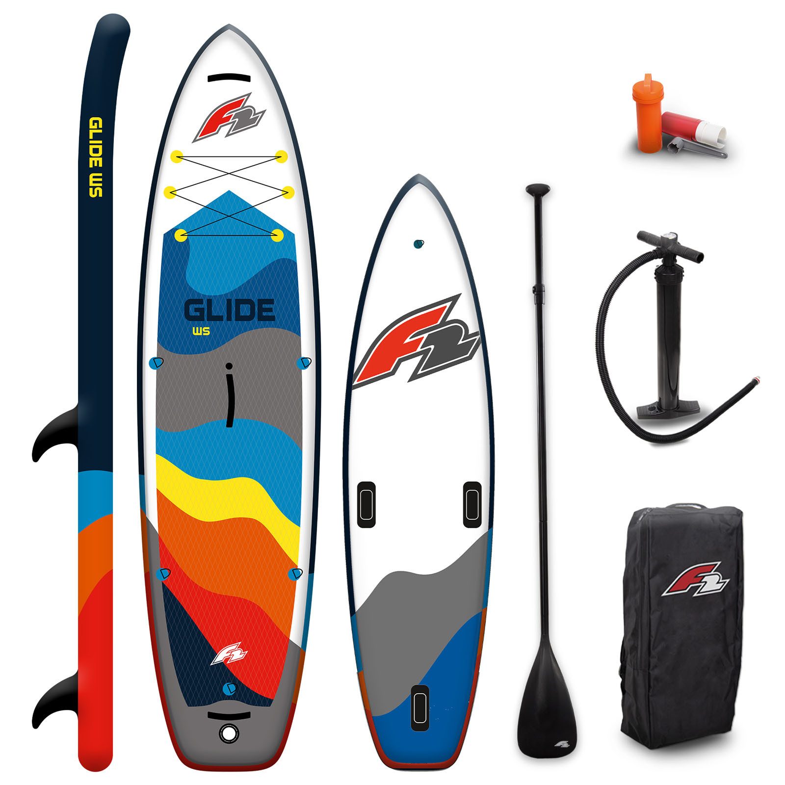 SUP-Board F2 SUP Stand Up Paddle Board Glide WS 10'2'' Grau 2024