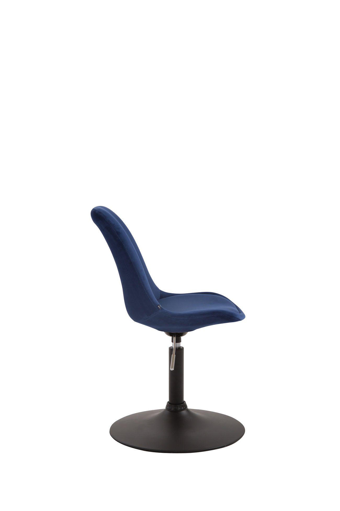 TPFLiving Esszimmerstuhl Mavic mit - (Küchenstuhl Wohnzimmerstuhl - Esstischstuhl Gestell: Polsterstuhl), Sitzfläche Sitzfläche: schwarz blau gepolsterter - - - Samt hochwertig Metall Konferenzstuhl