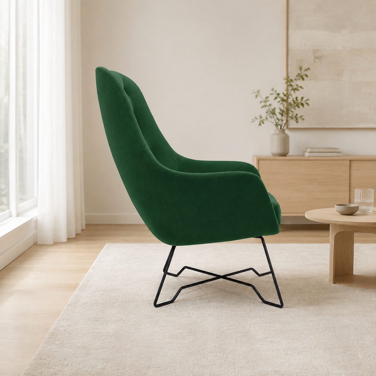 Goldstoff Sessel Polstersessel Wohnzimmer mit PUR-Schaum & gepolsterter Rückenlehne (Relaxsessel Einzelstück, 1-St., Polstersessel Komfortzone), Lesesessel Komfortsessel für Wohnbereich mit bequemer Polsterung