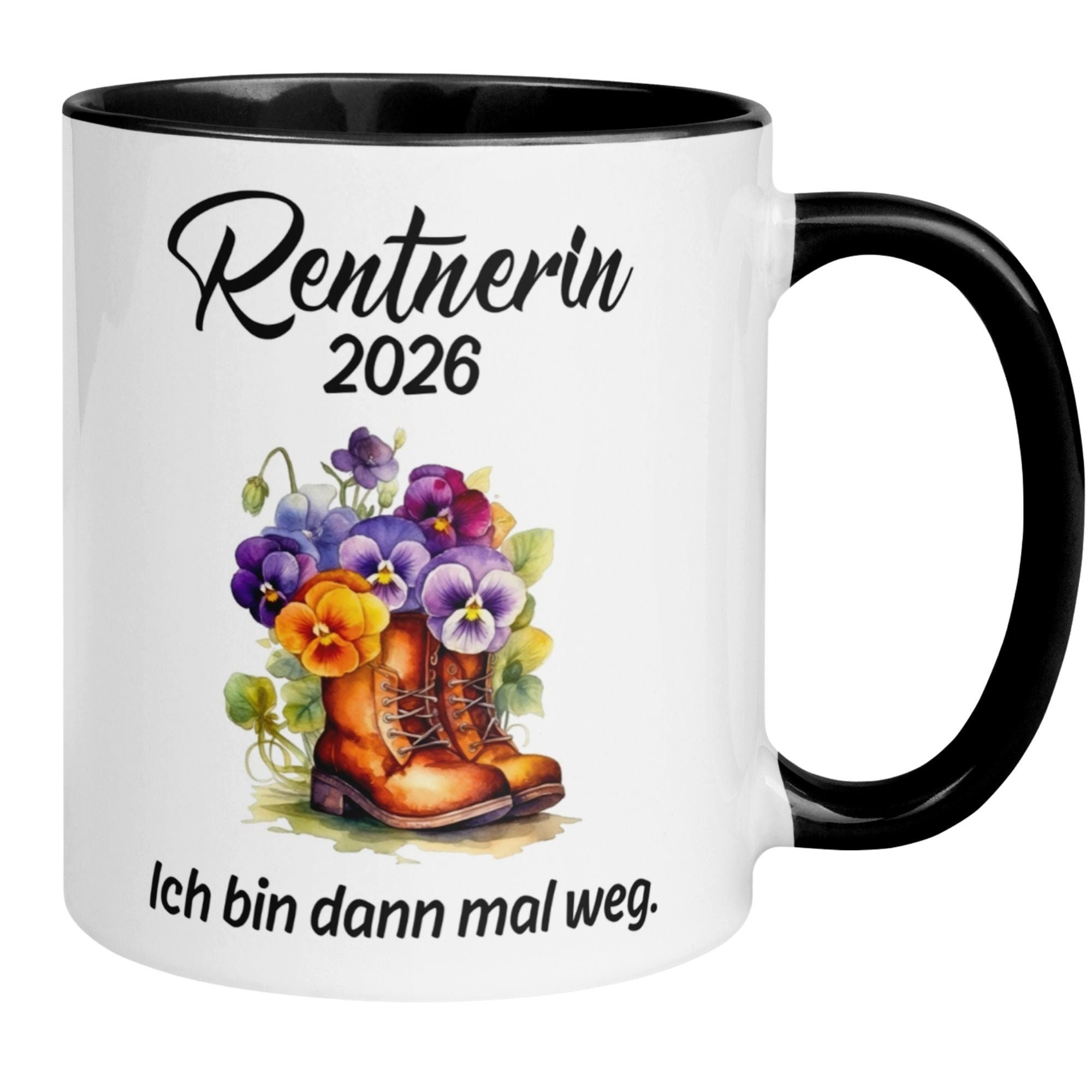 Momentals Tasse Rentnerin 2026 – „Ich bin dann mal weg“ – Geschenk Renteneintritt Frau, Beidseitiger Druck · Links- & Rechtshänder · Spülmaschinenfest