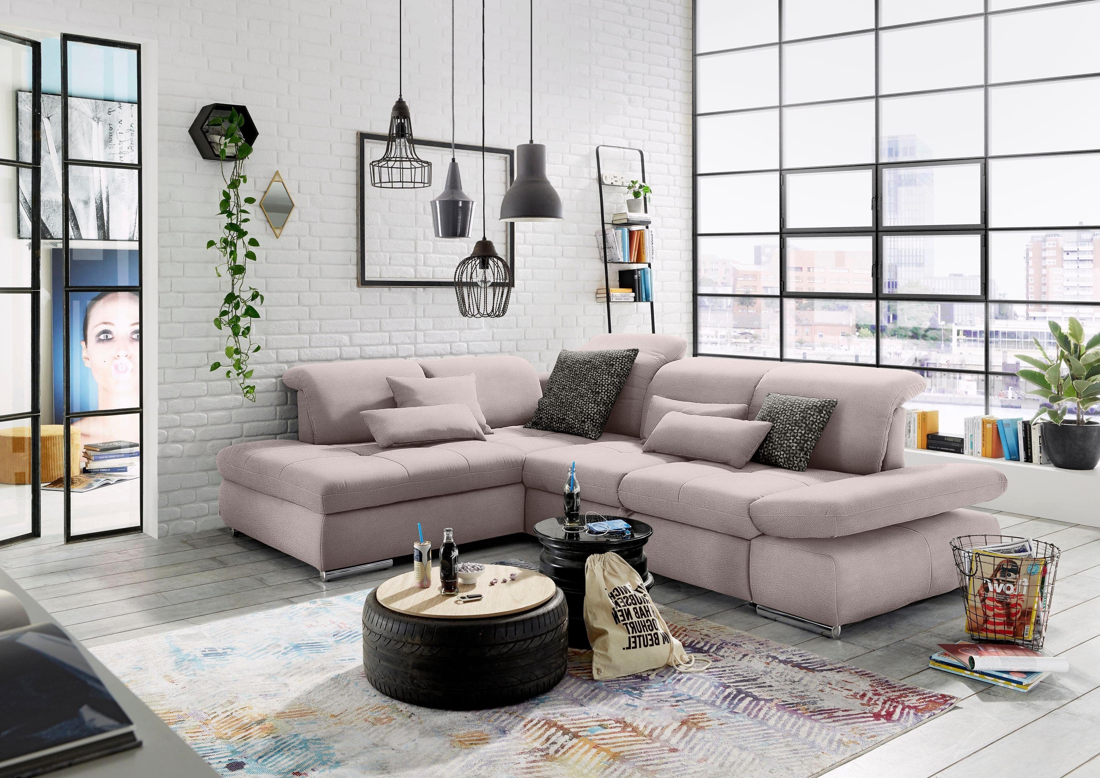 set one by Musterring Ecksofa "SO 4100 mit komfortablen Federkern und Kopft günstig online kaufen