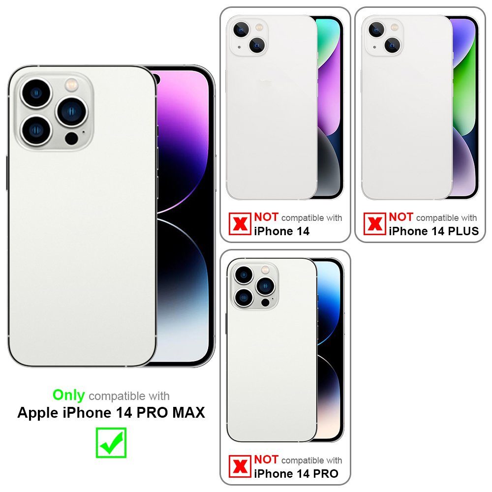 Cadorabo Handytasche für Apple iPhone 14 PRO MAX Tasche (1-tlg), Handytasche mit Gürtelclip Hülle mit Karabinerhaken