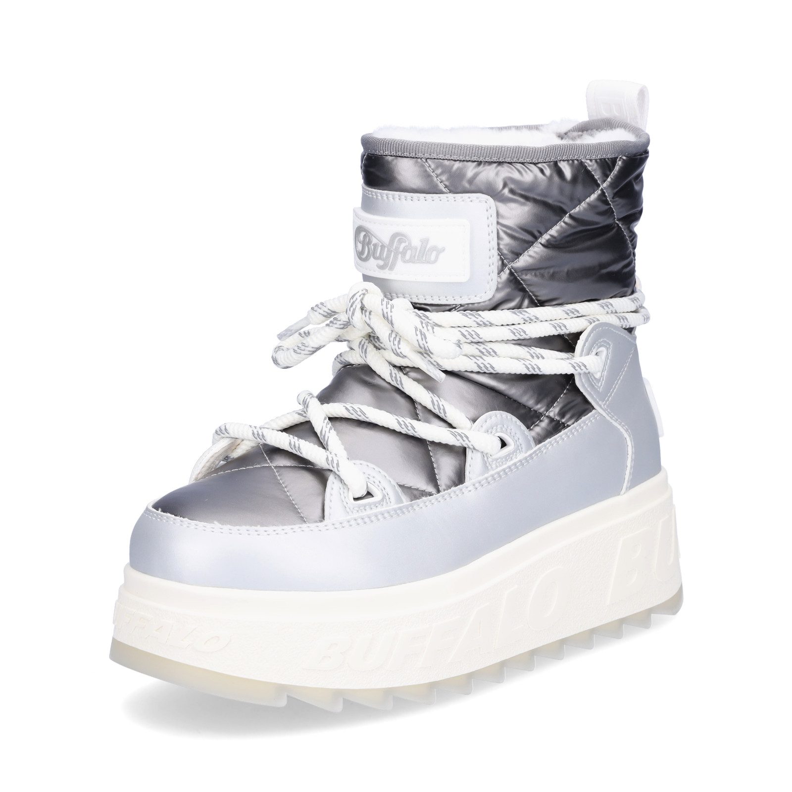 Buffalo Buffalo Damen Moonboot Eliza Snow silber Ankleboots