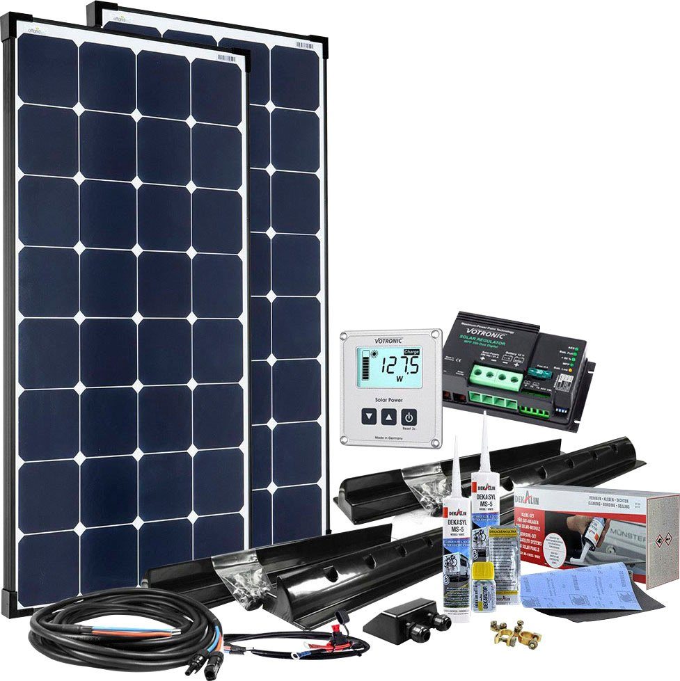 offgridtec Solaranlage 240W 12V MPPT Premium XL Wohnmobil Komplettset EBL-Option, 120 W, Monokristallin, (Set), High-End Solarmodul