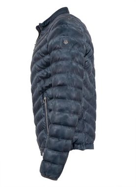 Milestone Lederjacke MSlseo Milestone - Herren Echtleder Lederjacke Lammnappa jeans blau