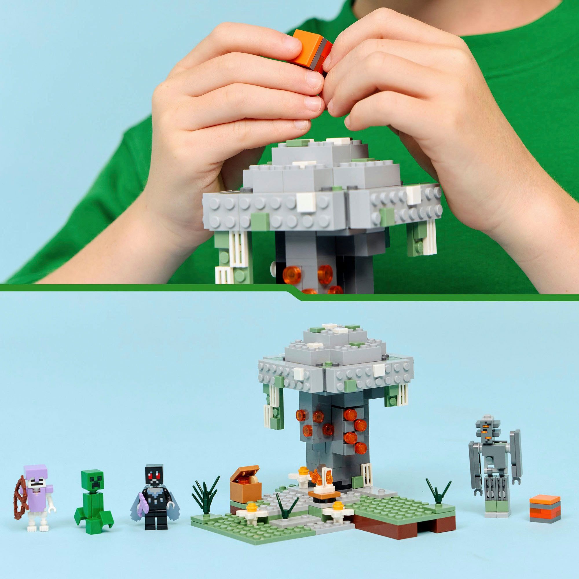 LEGO® Blasser Garten (21586), LEGO Minecraft Konstruktionsspielsteine, (243 St), Made in Europe