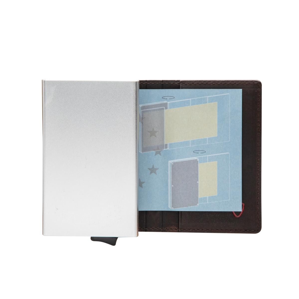 Strellson Geldbörse Camden C-one E-cage sv8o Herren Geldbörsen/Kartenetui Leder Hochformat (1 Stück, 1-tlg., B/H/T)ca. 7/10/2 cm), RFID-Schutz