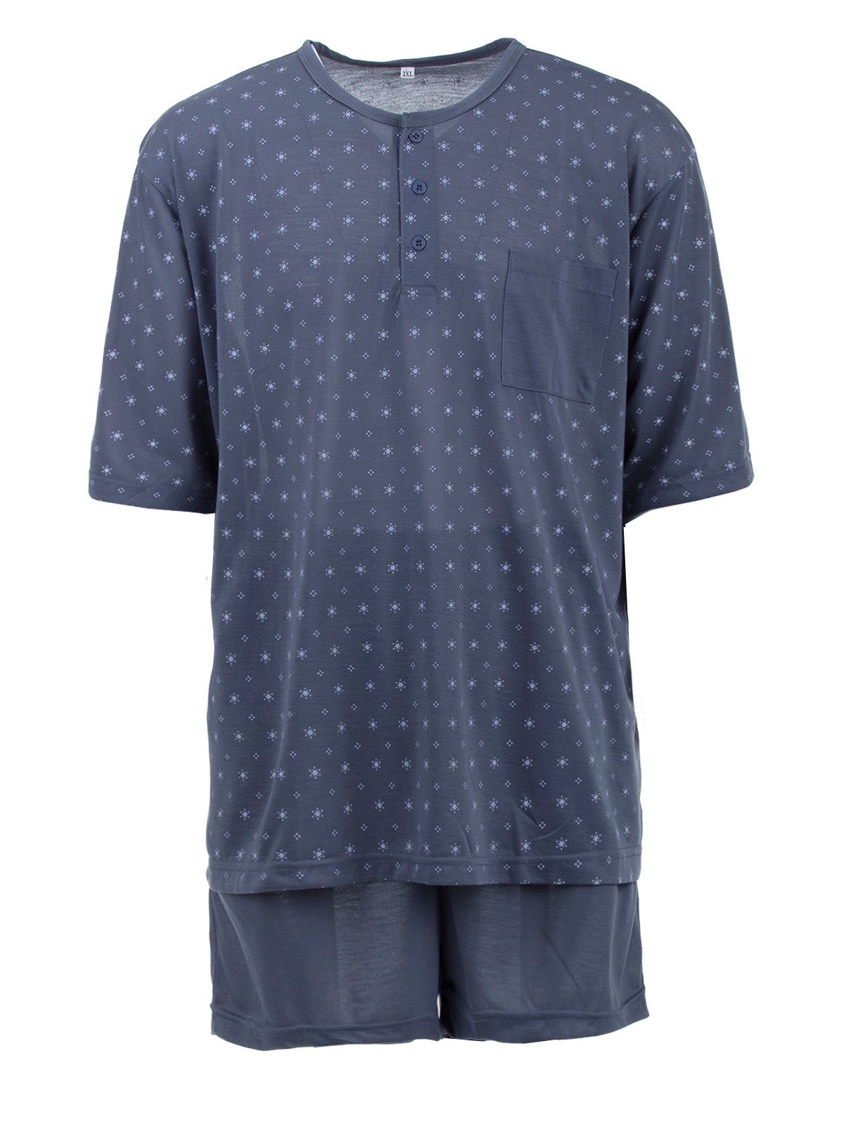 Lucky Schlafanzug Pyjama Set Shorty - Sonne anthrazit