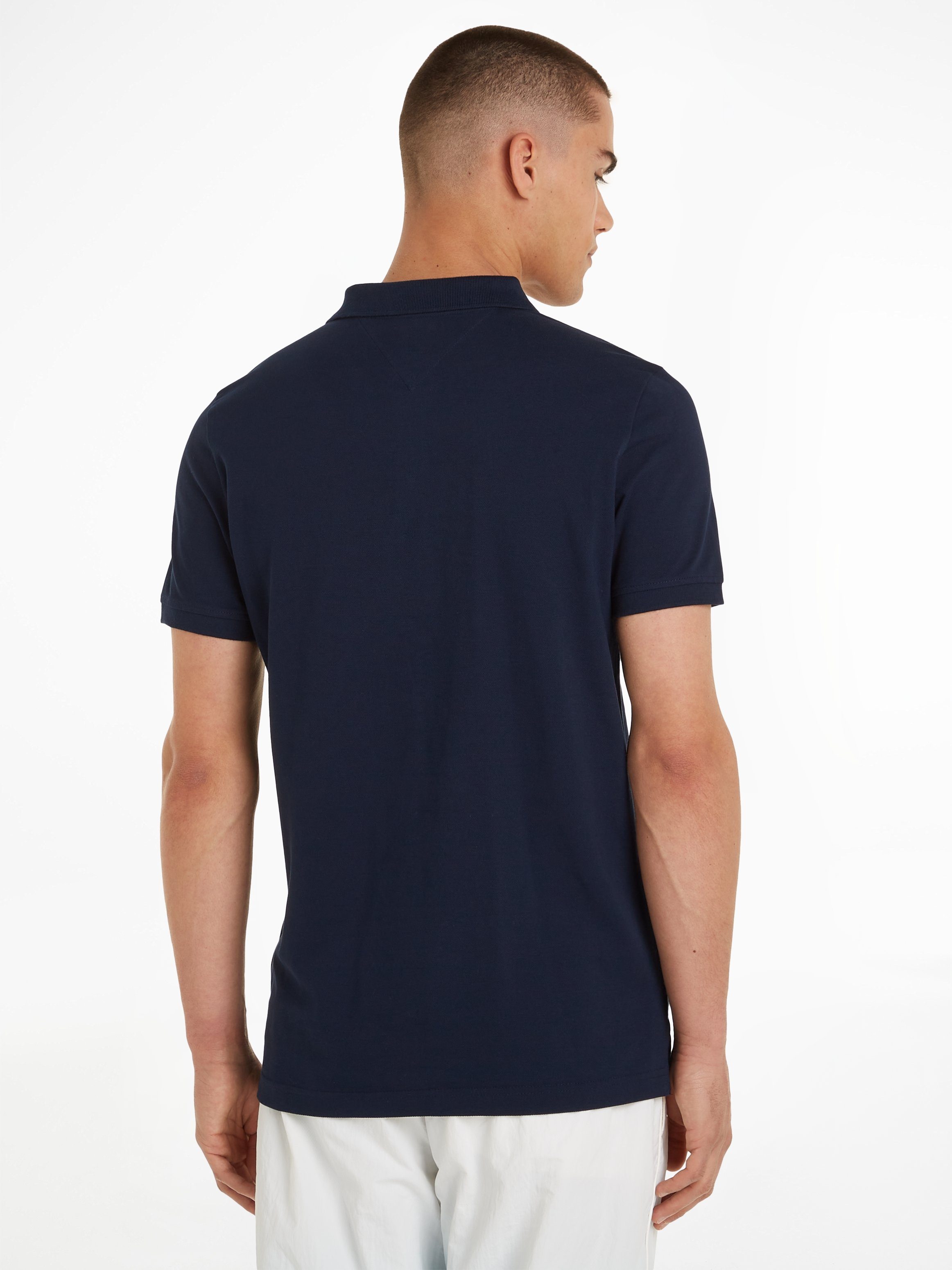 Tommy Jeans Poloshirt POLO Navy TJM Polokragen SLIM Dark PLACKET Night mit