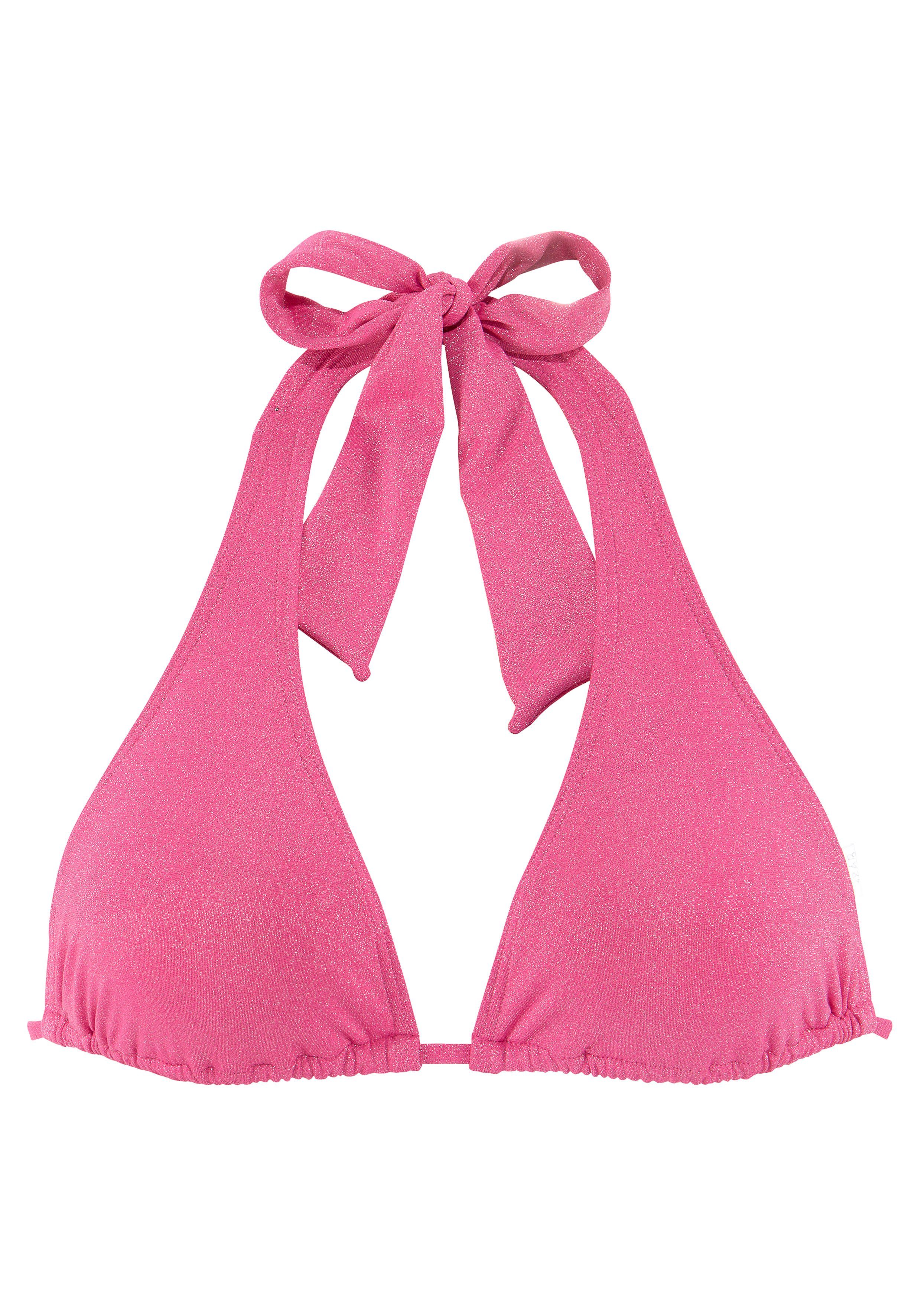 LASCANA Triangel-Bikini-Top Glitter, mit tollem Glitzereffekt günstig online kaufen