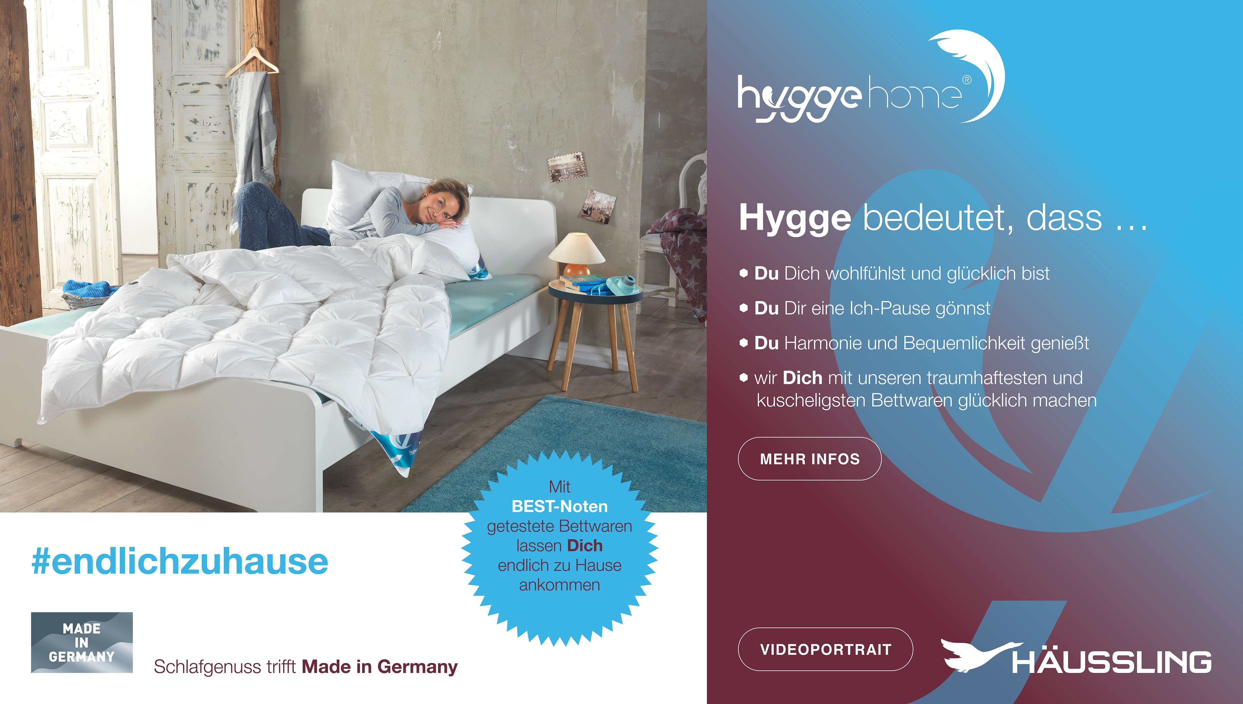 Haeussling Federkopfkissen Hygge Home Plissee (biobasiert), Füllung: 85% Entenfeder und 15% Entendaune, Bauchschläfer, Rückenschläfer, Seitenschläfer
