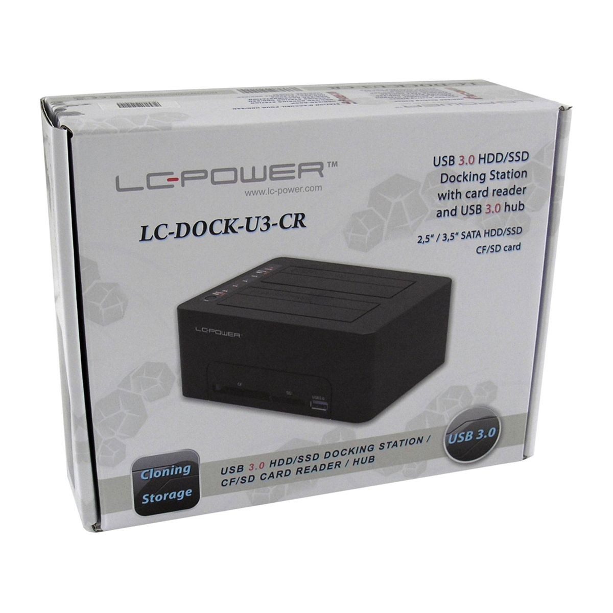 LC-Power LC-DOCK-U3-CR HDD docking station CF/SD card r Netzwerk-Switch