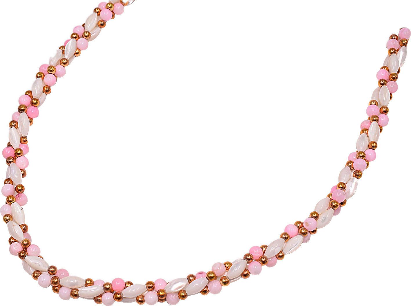 Firetti Perlenkette Schmuck Geschenk Messing Halsschmuck Halskette, Made in Germany - mit Perlmutt