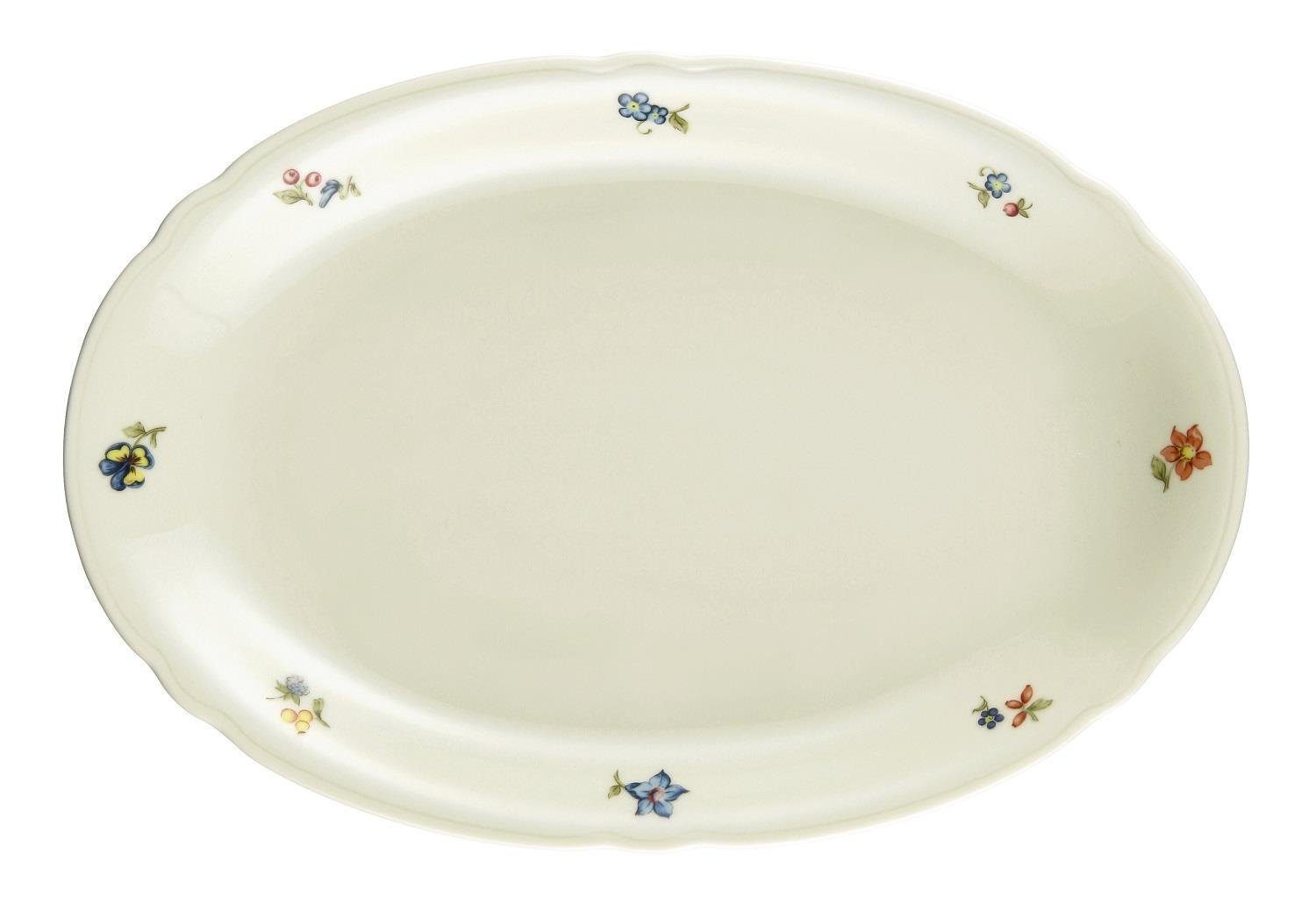 Seltmann Weiden Servierplatte Seltmann Weiden Marie Luise Blütenmeer Servierplatte oval 31cm, Porzellan, (Packung)