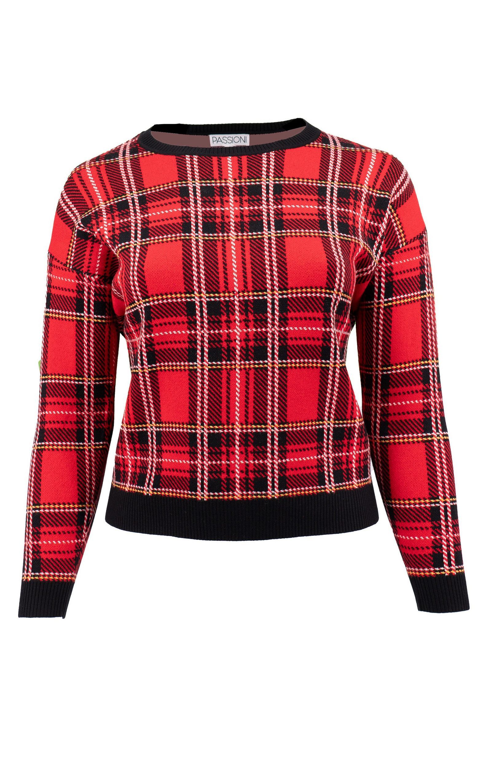 Passioni Strickpullover Pullover mit Karomuster