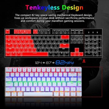 CROSS ZEBRA REGENBOGEN LED-HINTERGRUNDBELEUCHTUNG Gaming-Tastatur (Anti-Ghosting-Technologie,Hochwertige Materialien maximale Präzision)