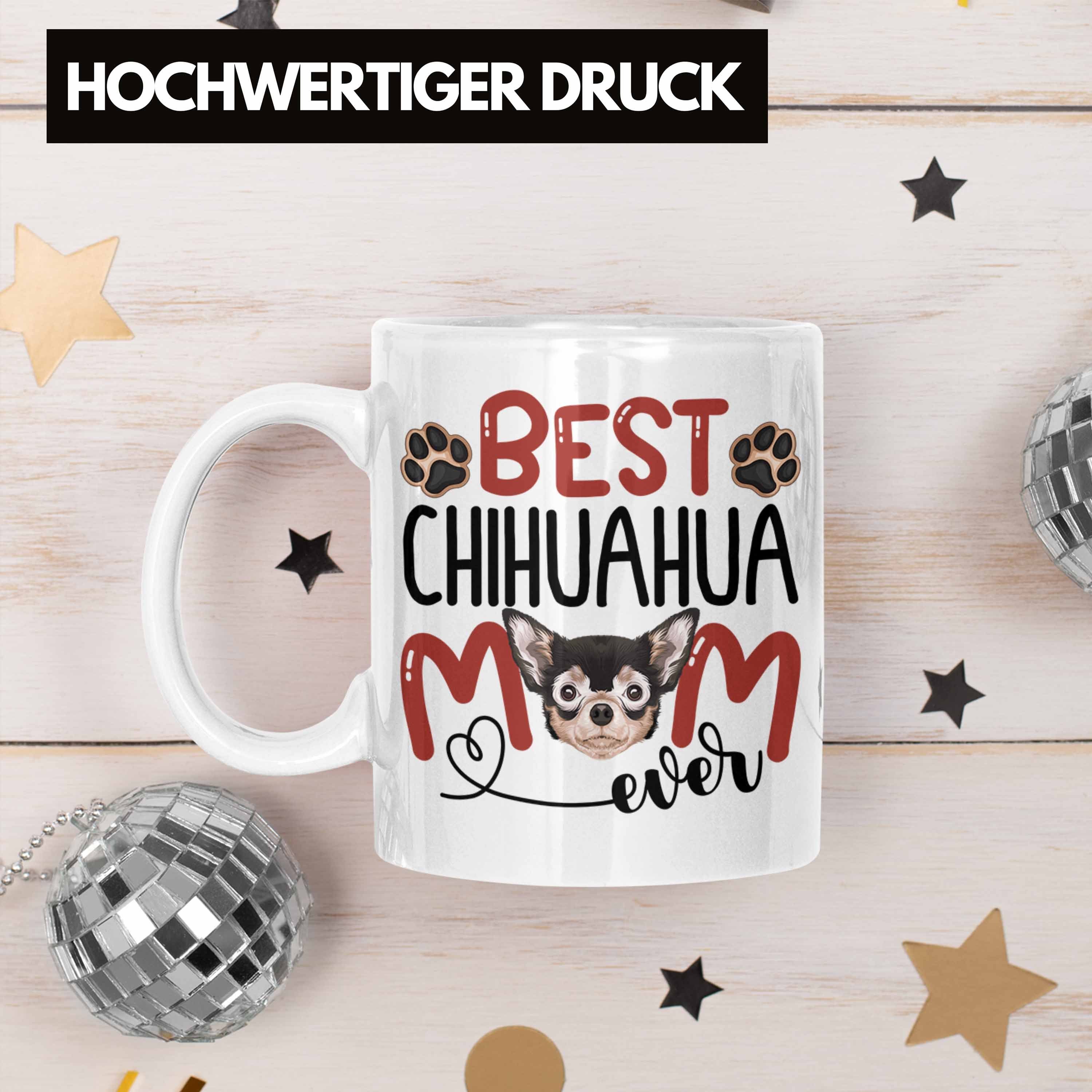 Lustiger Geschenkidee Tasse B Besitzerin Chihuahua Weiss Trendation Geschenk Spruch Tasse Mom