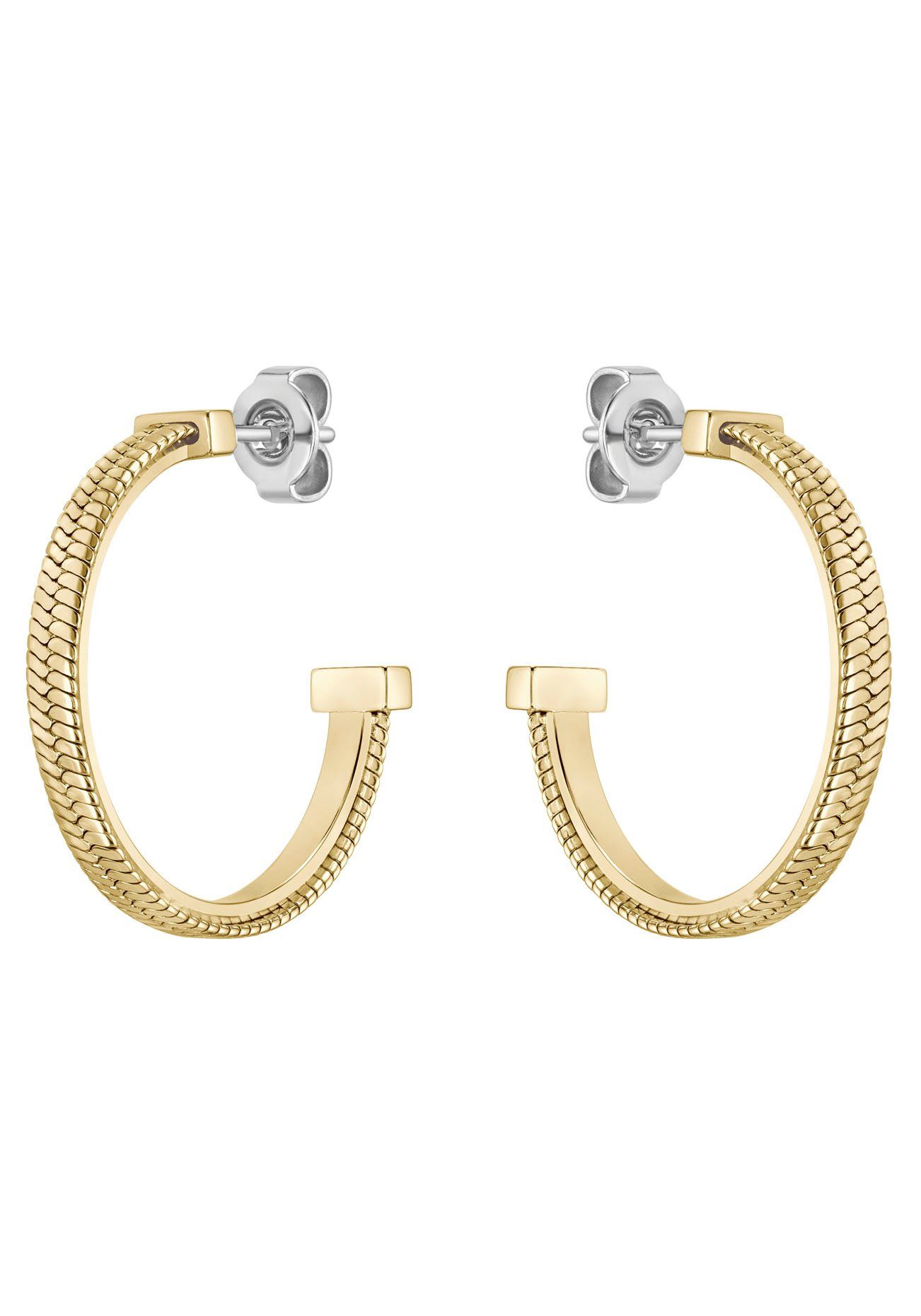 BOSS Paar Creolen Schmuck Edelstahl Ohrs... BOSS Paar Creolen Schmuck Edelstahl Ohrs...