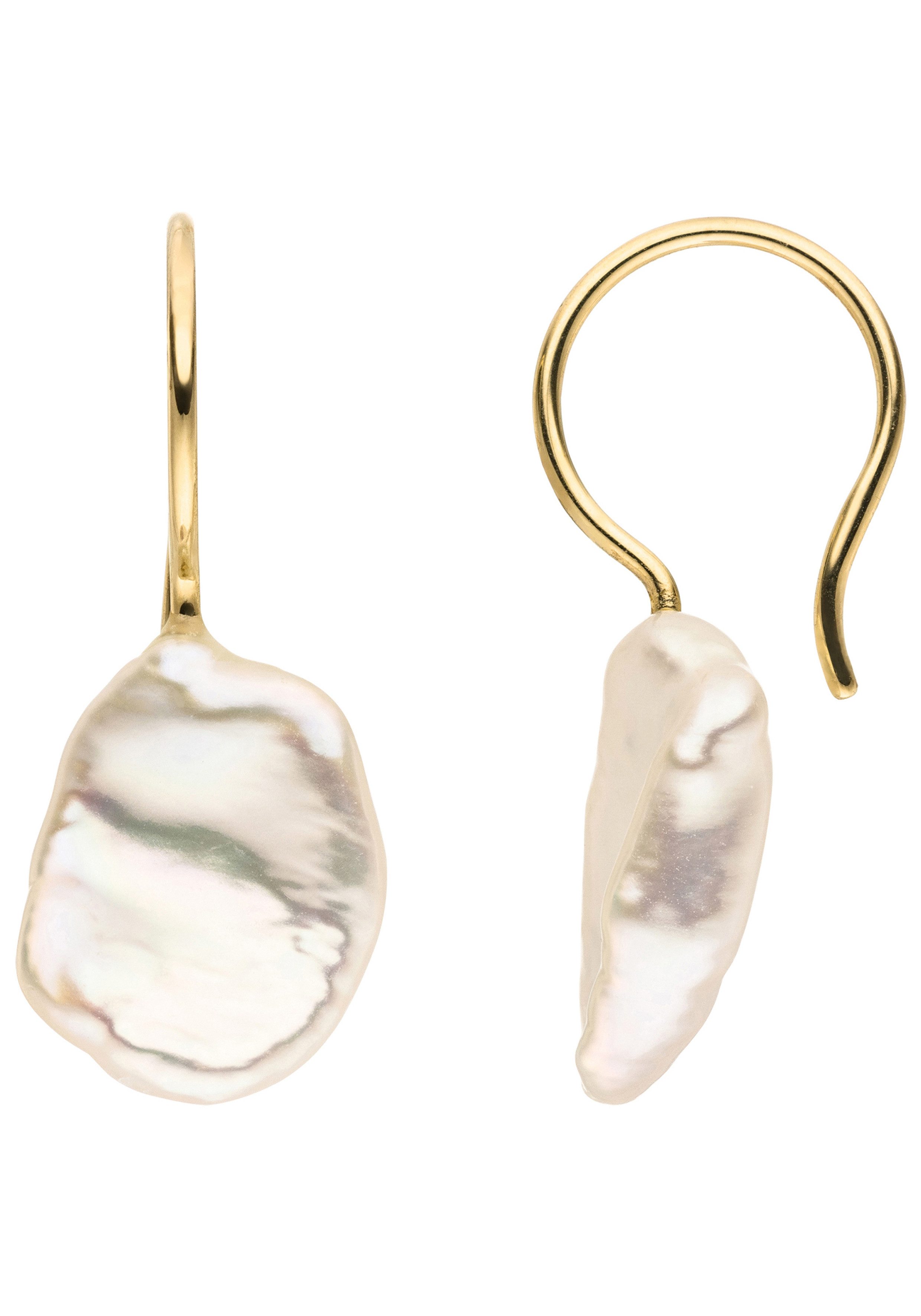 JOBO Perlenohrringe mit Haken, 375 Gold mit Keshi Perlen günstig online kaufen