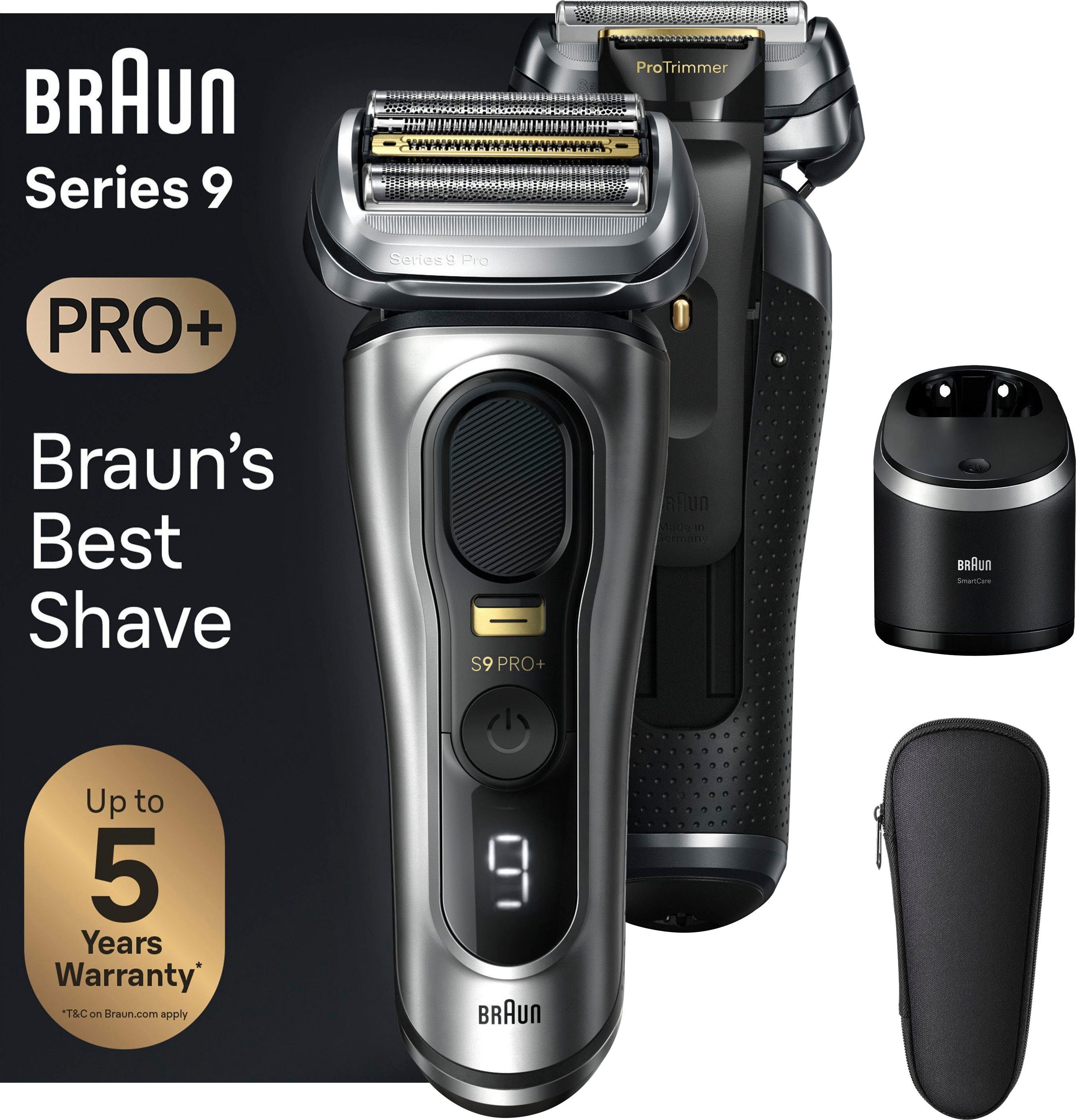 Precision Elektrorasierer 9 Braun ProTrimmer Reinigungsstation, Pro+ Series 9567cc,