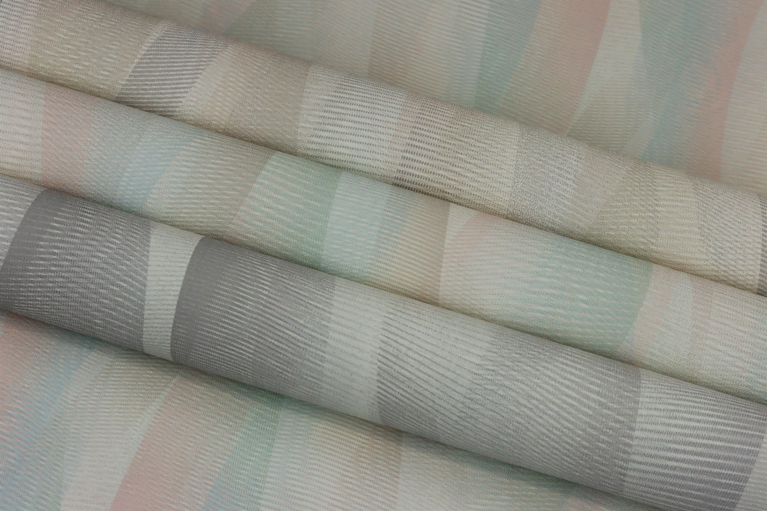Rasch Vliestapete Grafisches Muster - Vinyltapete Beige Creme Grau, Geschwungen, (1 Rolle, 1 St., 10,05 m x 0,53 m), gute Lichtbeständigkeit, feucht abwischbar, restlos abziehbar