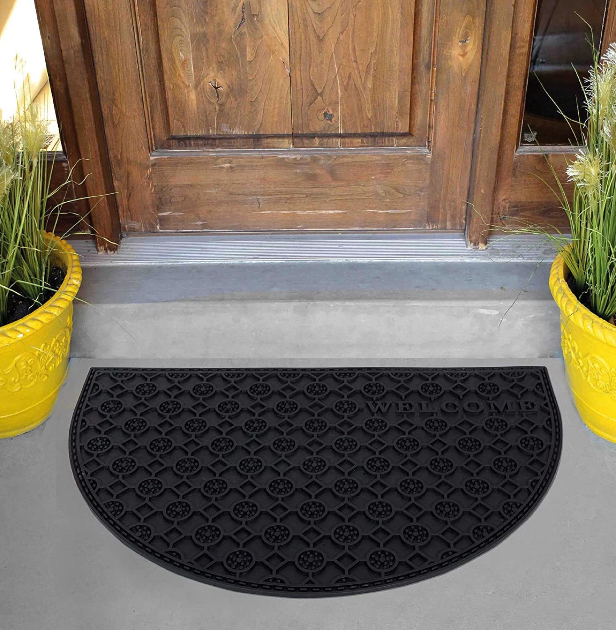 Modern Designmatte Floor, Nachhaltig Haustür Mehrfarbig 45x70cm, GM Fußmatte Einfarbig, Türmatte Nachhaltig, Modern, Schwarz Fußmatte