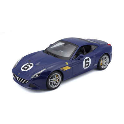 Bburago Modellauto Ferrari California T The Sunoco (blau), Maßstab 1:18, detailliertes Modell