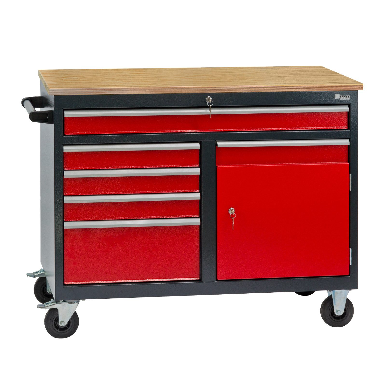 DEMA Werkzeugwagen Werktisch, 5 Schubladen