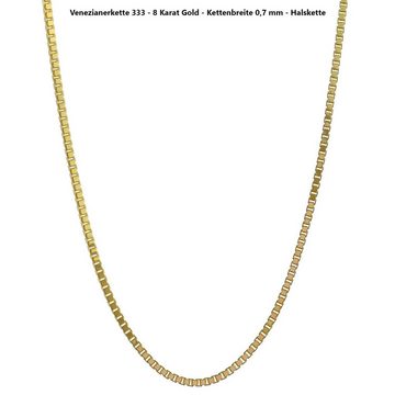 HOPLO Goldkette Goldkette Venezianerkette Länge 36cm Breite 0,7mm - 333-8 Karat Gold, Made in Germany