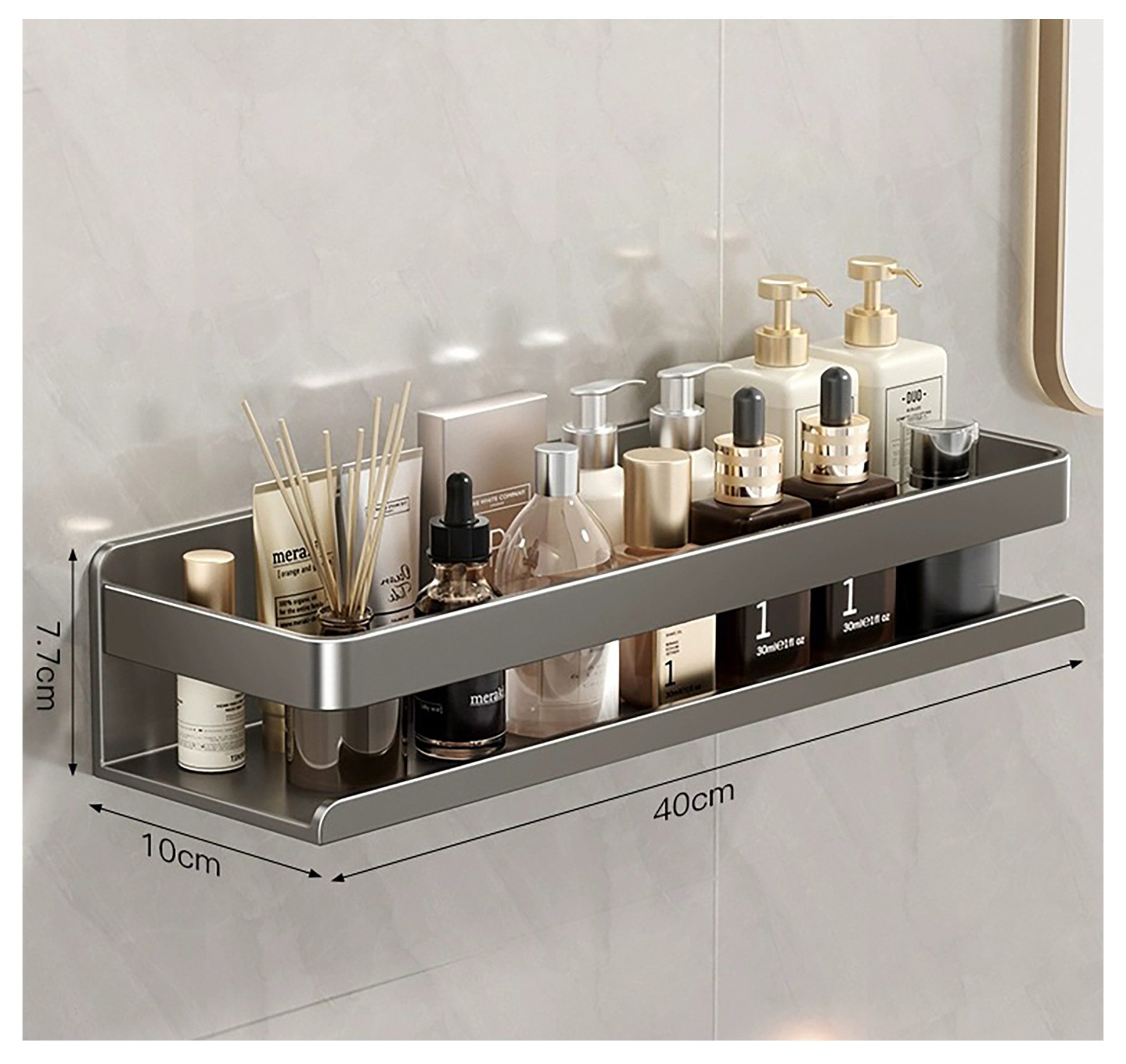 ibettertec Duschablage Edelstahl Eckregal ohne Bohren,in Größen 30/40/50 cm günstig online kaufen