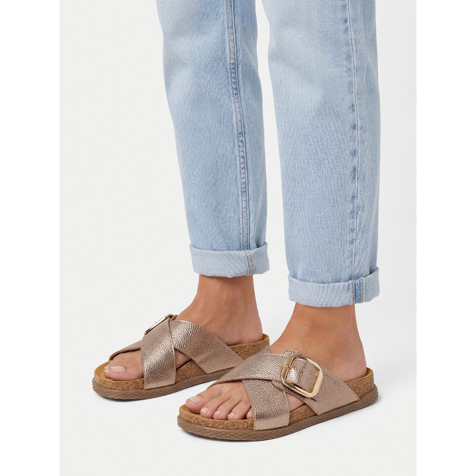 LASOCKI Lasocki Damen-Flip-Flops Gold Badepantolette